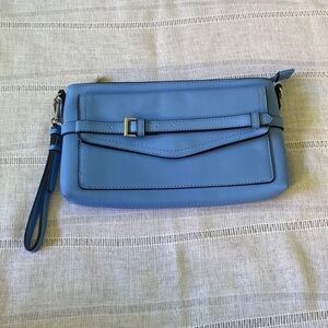 NWOT Reed sky blue wristlet with belt embellishment.